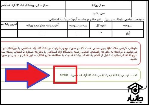 کد دسترسی دانشگاه آزاد چیست